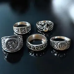 メンズ　シルバー　リング　指輪　ヴィンテージ　アクセサリー 古着on