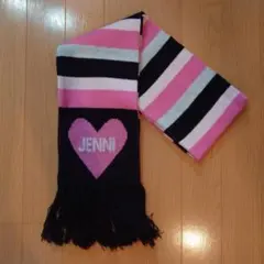JENNI マフラー ハート ボーダー柄