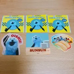 ⭐︎ スシロー パペットスンスン SUNSUN 限定ステッカー3枚 ⭐︎