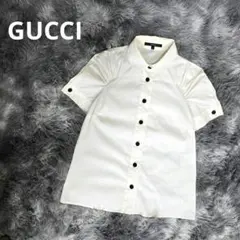 GUCCI 【グッチ】 半袖シャツ ブラウス 白 38 Mサイズ イタリア製のサムネイル