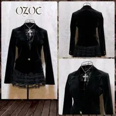 ベロア テーラードジャケット 黒 ダークコア パンク nana 平成ギャルy2k