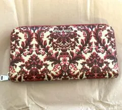 miu miu ハラコ レオパード柄 長財布 - メルカリ