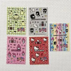 未使用★レトロ　5枚セット　ハローキティ　マイメロディ　ステッカー　シール