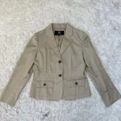 【良品】バーバリーロンドン　テーラードジャケット　ノバチェック　ベージュ