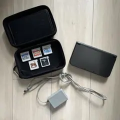 Newニンテンドー3DS LL 本体 ソフト5本同付 充電器・ケース 動作確認済