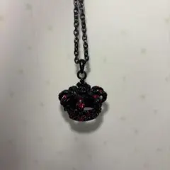 水曜日のアリス 王冠ネックレス 中サイズ 赤×黒 レッド ブラック