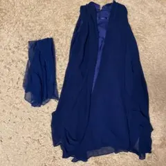 フォーマルワンピース　青　ブルー　ストール付き