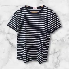 新品　チュナッチ　ネイビー×ホワイトボーダー　半袖Tシャツ　伸縮性　ユニセックス