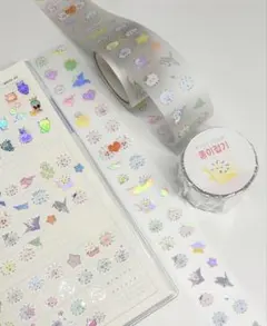 韓国作家　위니빌리지　キスカットテープ　２ループ　切り売り　シール　メリング