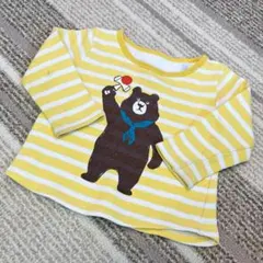 くまのボーダーTシャツ　90