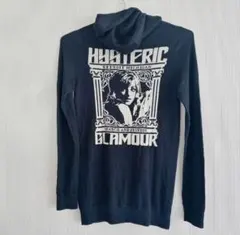 HYSTERIC GLAMOUR ジップアップパーカー　カーディガン　ブラック