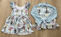 ディズニープリンセス 水着とラッシュガード　2点セット