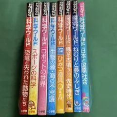 ドラえもん科学ワールド 5冊　探究ワールド 2冊　社会ワールド 1冊　計8冊