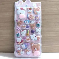 おしりシール　3Dシール　ぷにぷに　スクイーズ　立体　シール　うさぎ