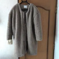 アメリカンホリック ボア ノーカラー コート M