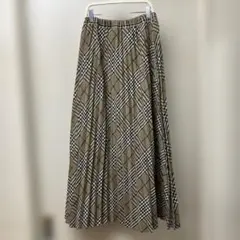 チェック柄プリーツロングスカートのサムネイル