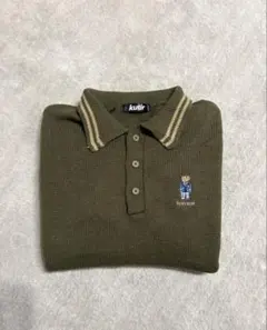 【kutir men × TeddyBear】ラインリブニットポロ