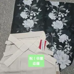 卒業式用　グリーン二尺袖丈着物