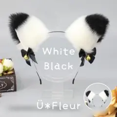 キツネ耳 ウルフ ねこ耳 カチューシャ コスプレ 白黒 イベント ダンス 可愛い