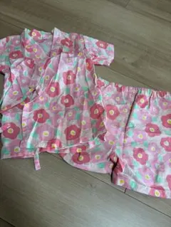 花柄 綿100% 甚平 90cm