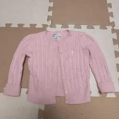 ラルフローレン　ピンク ケーブル編み カーディガン　18month