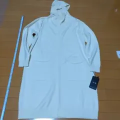 H/S フード付きクリーム色ロングコート