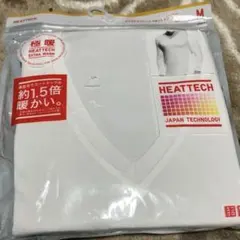 新品　紳士　ユニクロ　ヒートテックエクストラウォームVネックT 九分袖M極暖