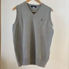 EASTBOYグレー Vネック ニット スクールベスト