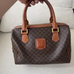 CELINE マカダム柄 ハンドバッグ　ボストン