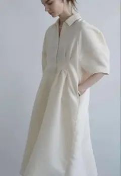 美品 クラネ 25ss FORM SLEEVE ONEPIECE IVORY - メルカリ