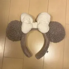 ボアカチューシャ ディズニー ベージュ 白 もこもこ