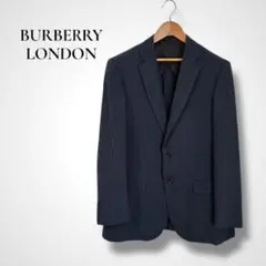 BURBERRY LONDON ネイビー ウール シルク テーラードジャケット