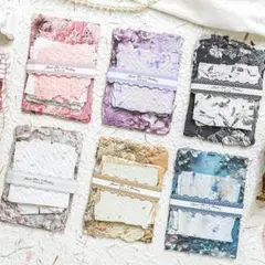 コラージュ素材　紙　デザインペーパー　120枚　6種類　レース　アンティーク風