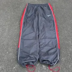 90's 黒タグ NIKEナイキ ナイロンパンツトラックパンツヴィンテージy2k