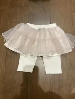 プティマイン　スカート付きレギンス　ピンク　80