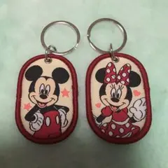 ディズニー　タグキーホルダー【ミッキー＆ミニー】ペアセット