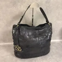 【美品】zucchero filato 本革レザー ショルダーバッグ ブラック