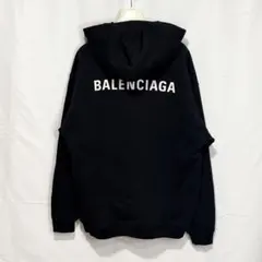 ［国内正規品］バレンシアガ　バックロゴ　パーカー　フーディ　ブラックのサムネイル