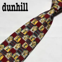 dunhill ダンヒル　ネクタイ　画面色　チェック　ワイドタイ　高級　美品