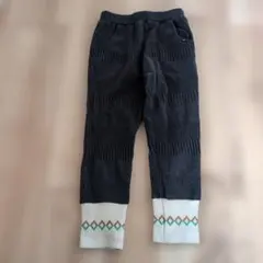 モイモルン　リブ編みダークグレー長ズボン 120サイズ
