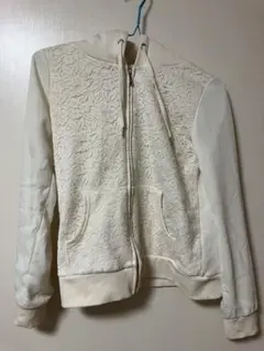 INGNI フード付きレースパーカー ホワイト