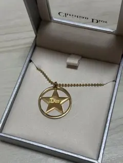 Christian Dior スター ネックレス ゴールド レッドのサムネイル