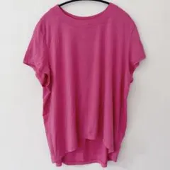 アスレタ Tシャツ クルーネック フレンチスリーブ M 濃ピンク ヨガのサムネイル