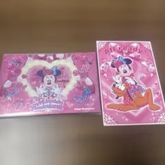 ミニーのファンダーランド　ポストカード＆グリーティングカード2枚セット