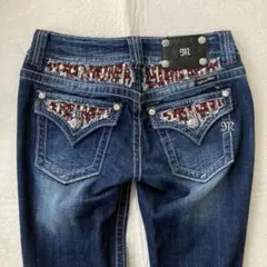 【美品】Miss Me スキニー デニム 濃紺 y2k スパンコール 26