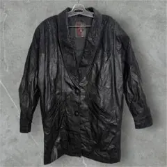 【希少】G-III ヴィンテージ レザージャケット ペイズリー柄 型押し 本革