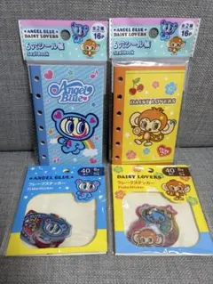 ANGEL BLUE エンジェルブルー　フレークステッカー&6穴シール帳セット