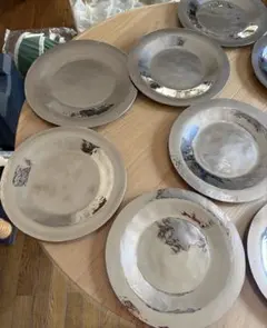 新品ステンレス製丸皿　1枚