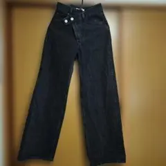 完売品】MOUSSY CROSS WAIST WIDE ストレート ブラック1 - メルカリ