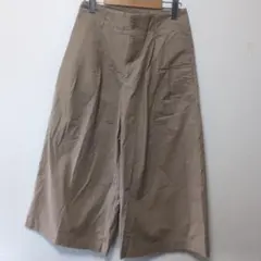UNIQLO ベージュ ガウチョパンツ コットン混合 M